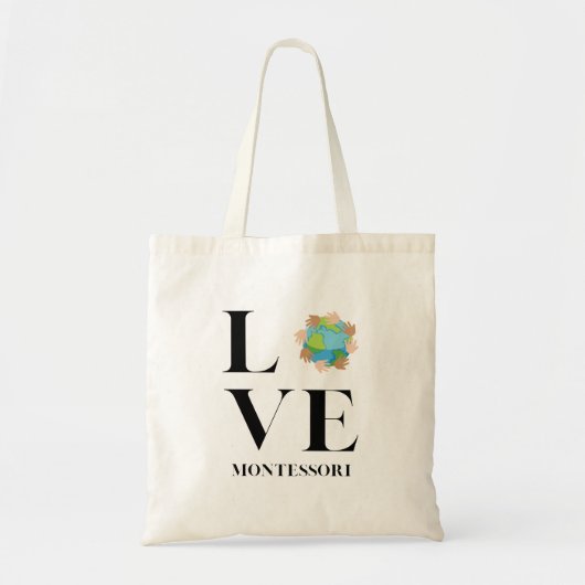 Liefde | Montessori | Handen over de hele wereld Tote Bag (Voorkant)