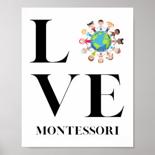Liefde   Montessori   Kinderen over de hele wereld Poster