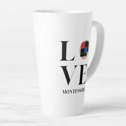 Liefde | Montessori | Trinomiale kubus Latte Mok (Rechterhoek)