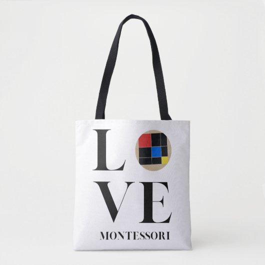 Liefde | Montessori | Trinomiale kubus Tote Bag (Voorkant)
