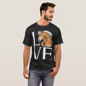 Liefde Mooie Haflinger Paard T-shirt (Voorkant volledig)