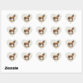 Liefde Mooie Quarter Horse Dier Kunst Hart Sticker (Vel)