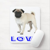 Liefde Mops Puppy Hond Computer Muismat (Met muis)