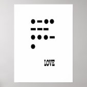 Liefde — morscode poster (Voorkant)