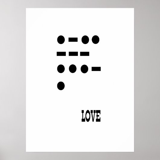 Liefde — morscode poster (Voorkant)