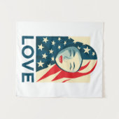 Liefde | Moslimvluchtelingen Wandkleed (Voorkant (horizontaal))