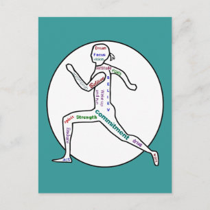Liefde Motivatie woorden voor Runners Briefkaart