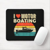 Liefde motorboot boot kapitein ponton meer muismat (Met muis)