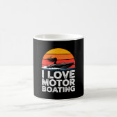Liefde motorboot vintage zonsondergang speedboot koffiemok (Center)