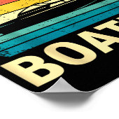 Liefde motorbootboot kapitein ponton meer poster (Hoek)