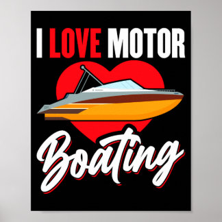 Liefde motorbootvaarders eigenaar kapitein kracht  poster