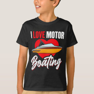 Liefde motorbootvaarders eigenaar kapitein kracht  t-shirt