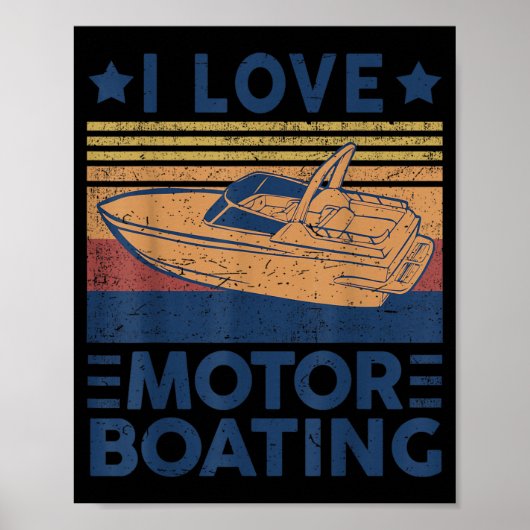 Liefde Motorbootvaren Motorbootvaren Grappige Boot Poster (Voorkant)