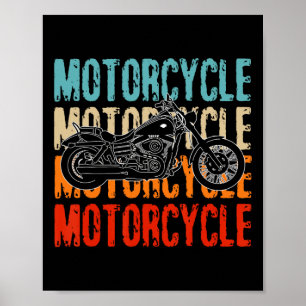 Liefde Motorfiets Heren Shirt Biker Jongens Liefhe Poster