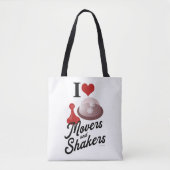 Liefde Movers en Shakers Cool Board Game Motto Tote Bag (Voorkant)