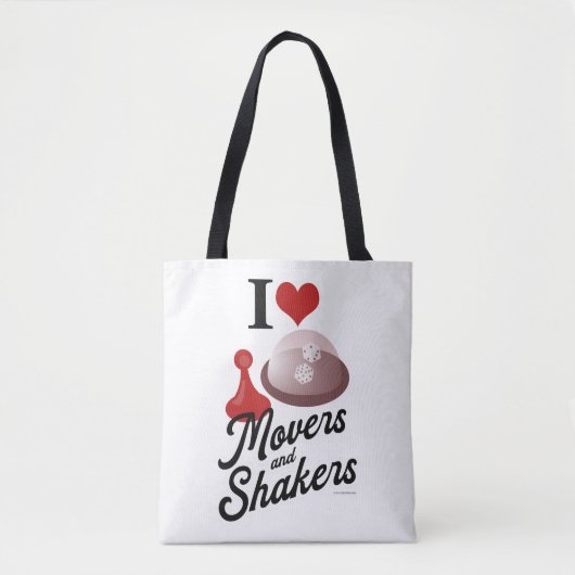 Liefde Movers en Shakers Cool Board Game Motto Tote Bag (Voorkant)