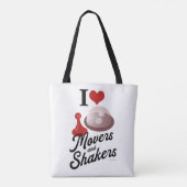 Liefde Movers en Shakers Cool Board Game Motto Tote Bag (Achterkant)