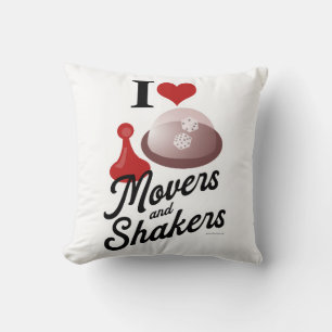 Liefde Movers en Shakers Retro Board Game Slogan Kussen