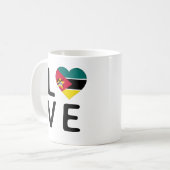 Liefde - Mozambique vlag Koffiemok (Voorkant links)