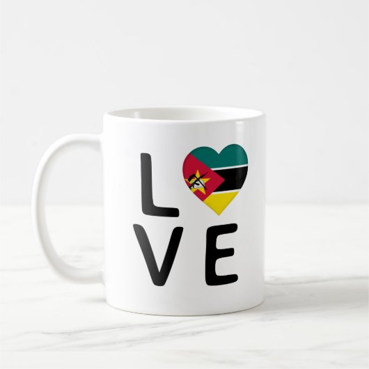 Liefde - Mozambique vlag Koffiemok (Links)