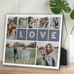 Liefde Multi Foto Collage Koppel Fotoplaat<br><div class="desc">Haal die foto's van je telefoon en op onze LOVE plaque!</div>