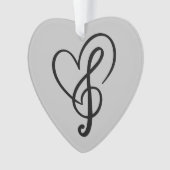 Liefde Musicians Muzikale Foto Aangepast Ornament (voorkant)