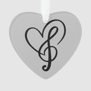 Liefde Musicians Muzikale Foto Aangepast Ornament