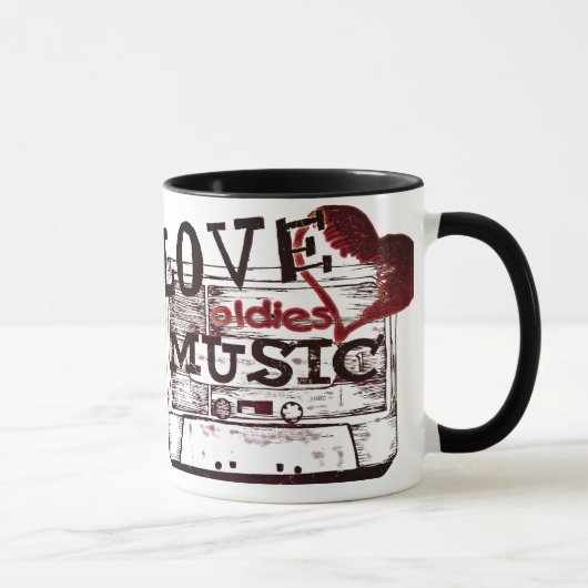 Liefde muziek 2 Mok (Rechts)