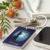 Liefde muziek, dame die een viool speelt, personal sleutelhanger (Voorkant Rechts)