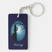 Liefde muziek, dame die een viool speelt, personal sleutelhanger (achterkant)