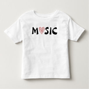 Liefde Muziek - Hart Muzieknoten Kinder Shirts