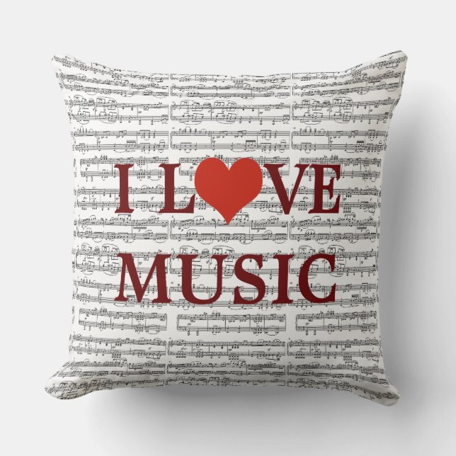 Liefde muziek / muzieknoten kussen (Voorkant)