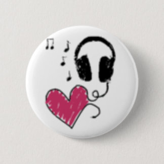 Liefde muziek ronde button 5,7 cm
