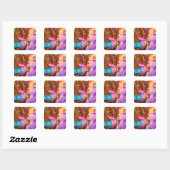 Liefde muziek van Brittany Mackason Vierkante Sticker (Vel)