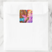 Liefde muziek van Brittany Mackason Vierkante Sticker (Tas)