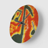 Liefde Muzieknoten Tie Dye Ronde Klok (Hoek)