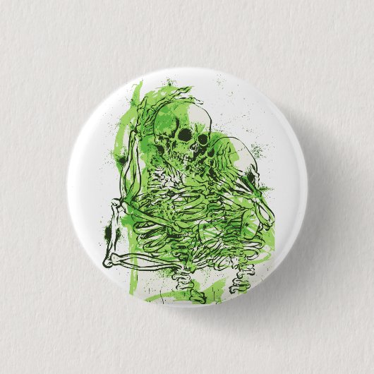 Liefde na de dood ronde button 3,2 cm (Voorkant)