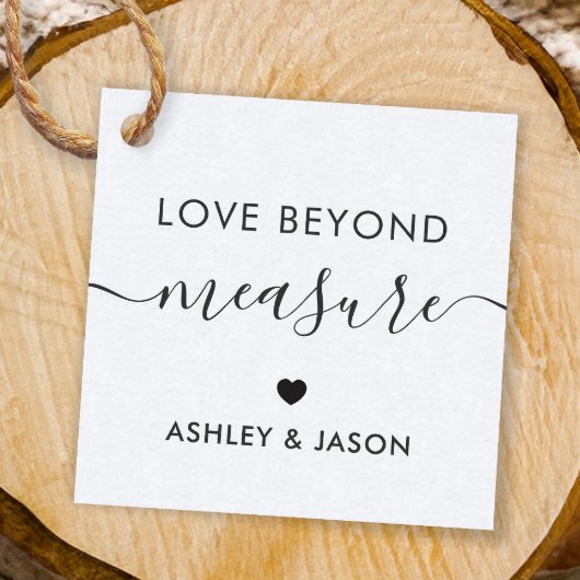 Liefde na het meten van het Gift-Label, weddenscha Bedankjes Labels