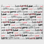 Liefde naadloos patroon. Liefde handschrift Cadeaupapier (Vlak)