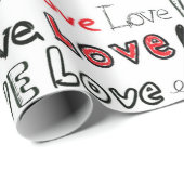 Liefde naadloos patroon. Liefde handschrift Cadeaupapier (Rol Hoek)