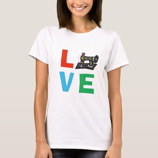 Liefde Naaien Graphic T-shirt (Voorkant)