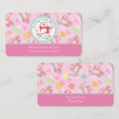 Liefde naaien schattig roze Visitekaartje (Voorkant / Achterkant)