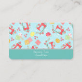 Liefde Naaien Schattige Blauw Visitekaartje (Achterkant)