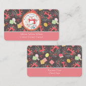 Liefde Naaien Schattige Bruin Visitekaartje (Voorkant / Achterkant)