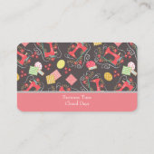 Liefde Naaien Schattige Bruin Visitekaartje (Achterkant)