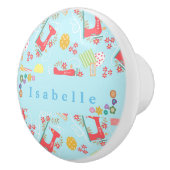 Liefde naaimachine blauw keramische knop (Rechts)