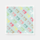 Liefde naaimachine blauw servet (Voorkant)