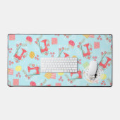 Liefde Naaimachine Blauwe Bureaumat (Keyboard & Muis)