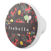 Liefde naaimachine bruin keramische knop (Rechts)