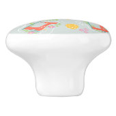 Liefde naaimachine grijs keramische knop (Zijkant)